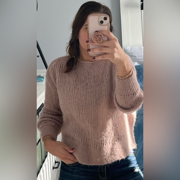 Nwot Other Stories Tan Wool Alpaca Blend Crew Neck Sweater Sz XS - Picture 4 of 8